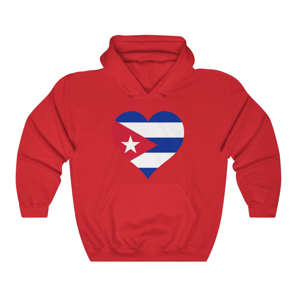 Cuba Heart Flag Hoodie Sweatshirt - Unisex