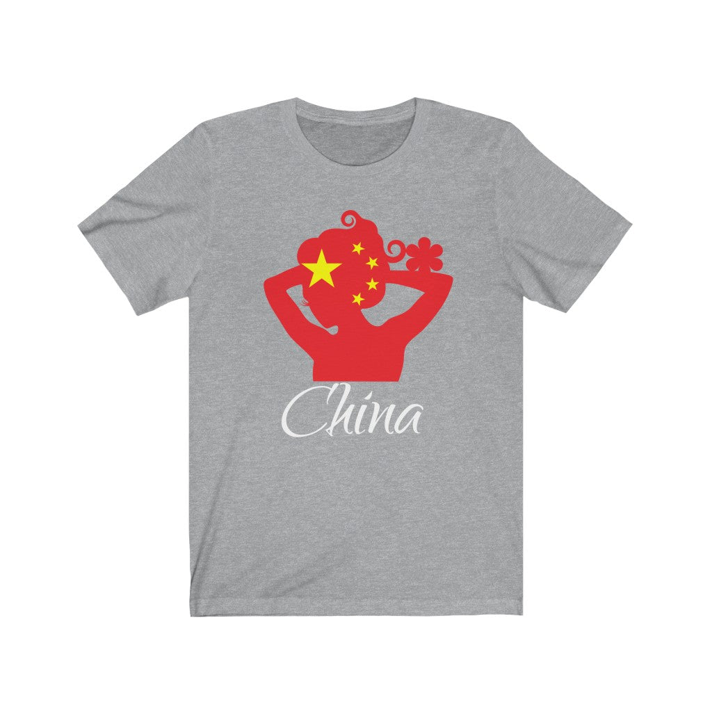 China Lady Flag Premium Tee 2 - Unisex