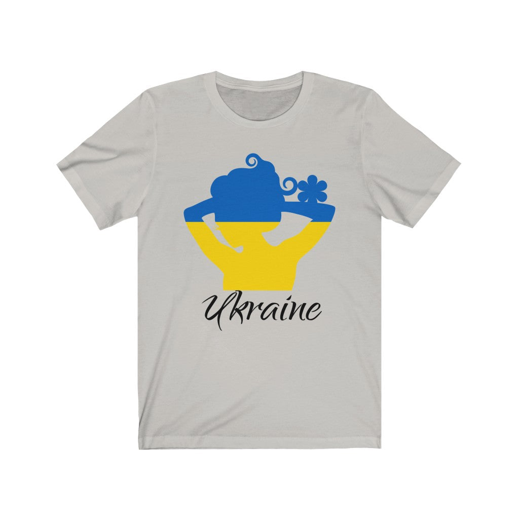 Ukraine Lady Flag Premium Tee 1 - Unisex