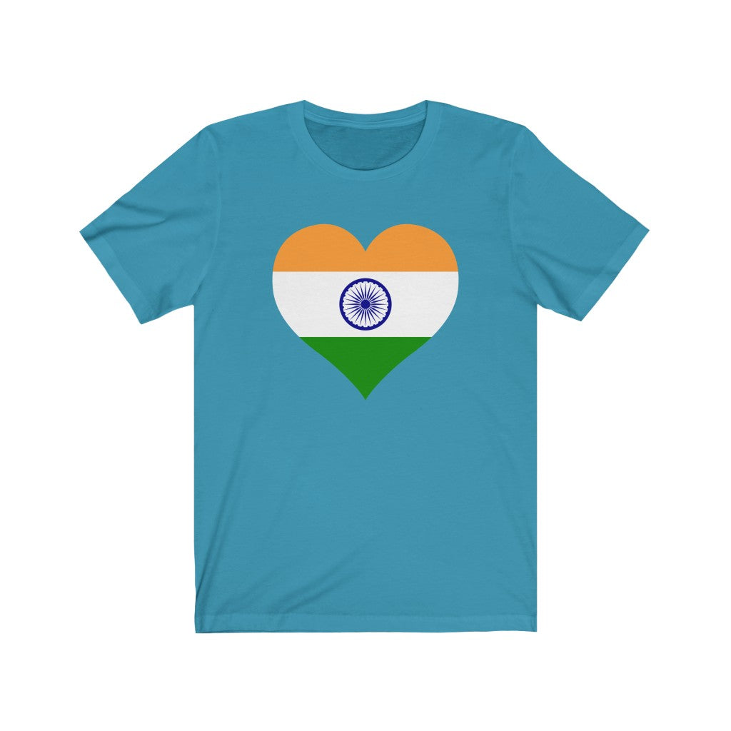 India Heart Flag Premium Tee - Unisex