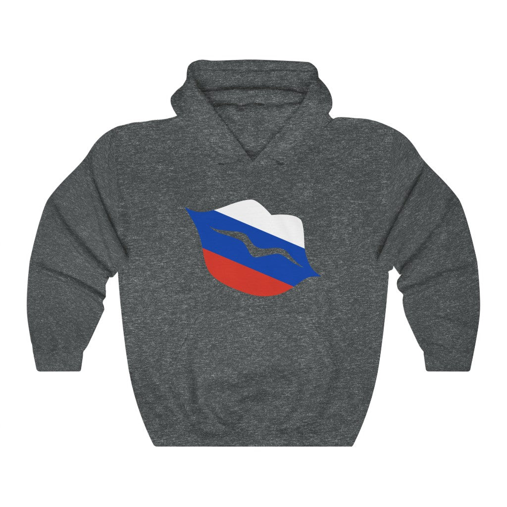 Russia Lips Flag Hoodie Sweatshirt - Unisex