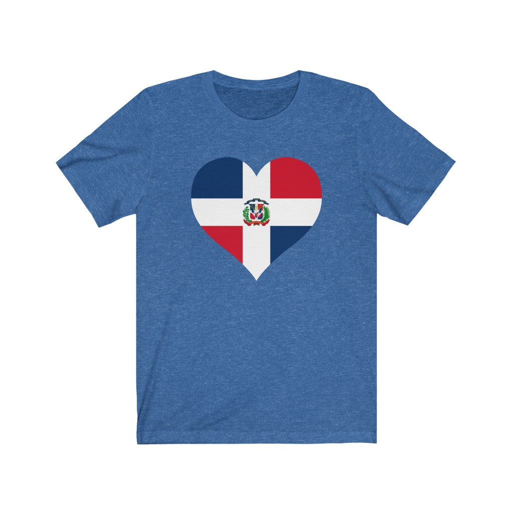 Dominican Republic Heart Flag Premium Tee - Unisex
