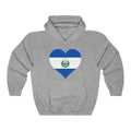 El Salvador Heart Flag Hoodie Sweatshirt - Unisex