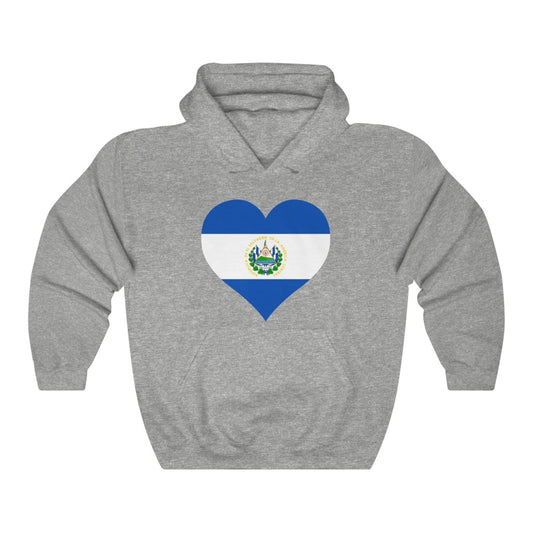 El Salvador Heart Flag Hoodie Sweatshirt - Unisex