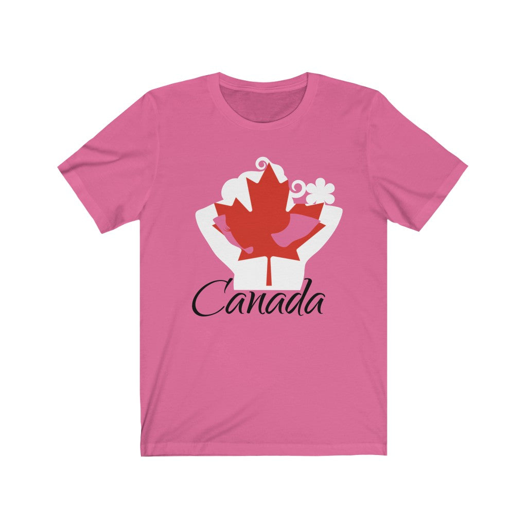 Canada Lady Flag Premium Tee 1 - Unisex