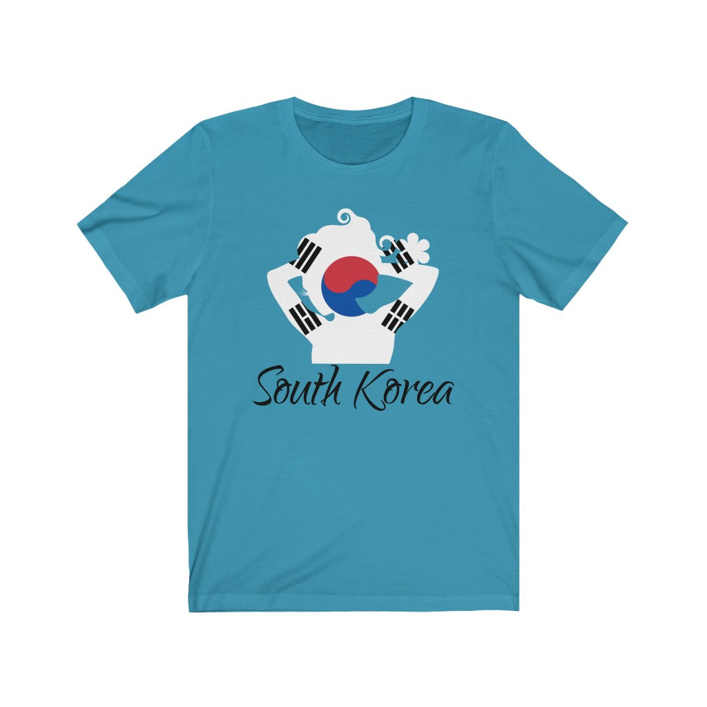 South Korea Lady Flag Premium Tee 1 - Unisex
