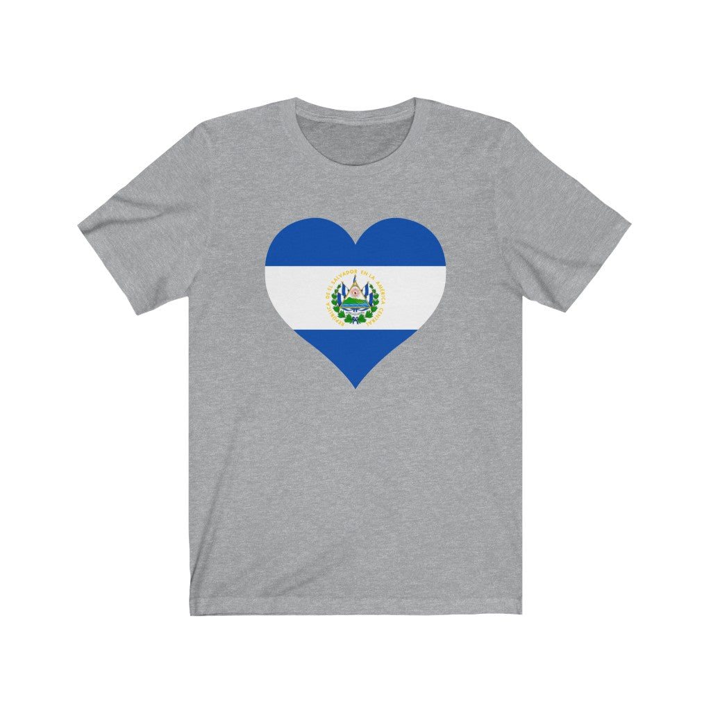El Salvador Heart Flag Premium Tee - Unisex