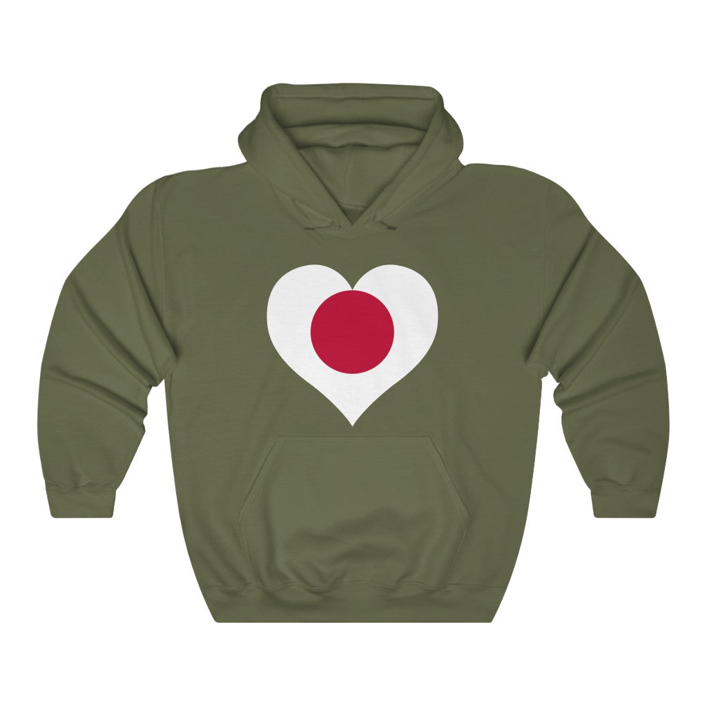 Japan Heart Flag Hoodie Sweatshirt - Unisex