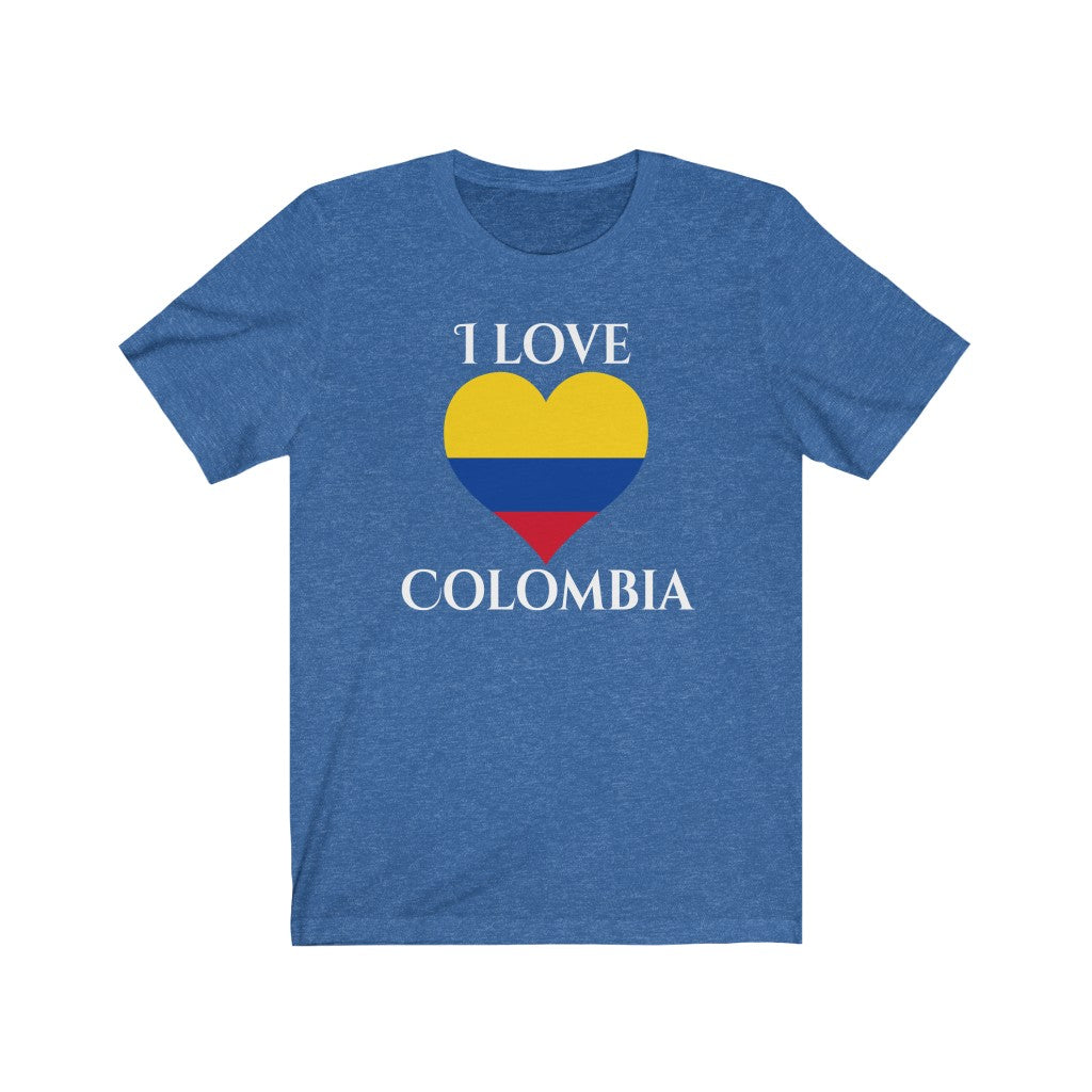 Colombia Heart Flag Premium Tee 2 - Unisex
