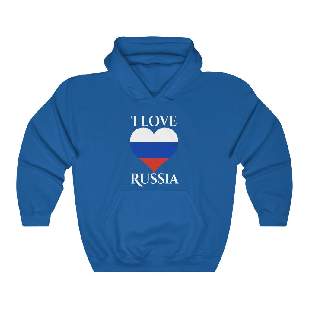 Russia Heart Flag Hoodie Sweatshirt 2 - Unisex