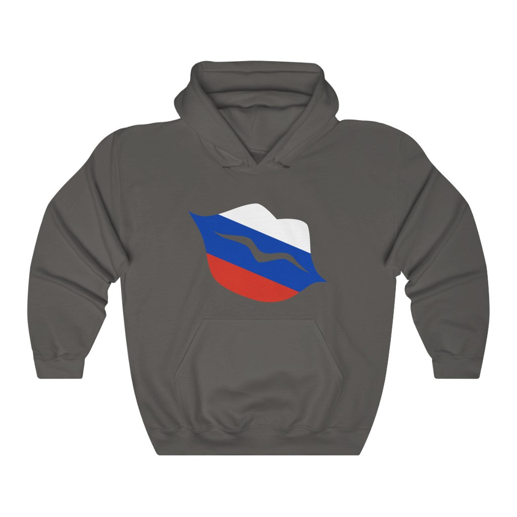 Russia Lips Flag Hoodie Sweatshirt - Unisex