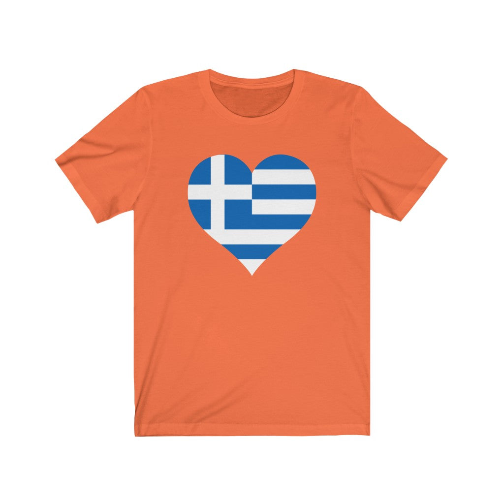 Greece Heart Flag Premium Tee - Unisex