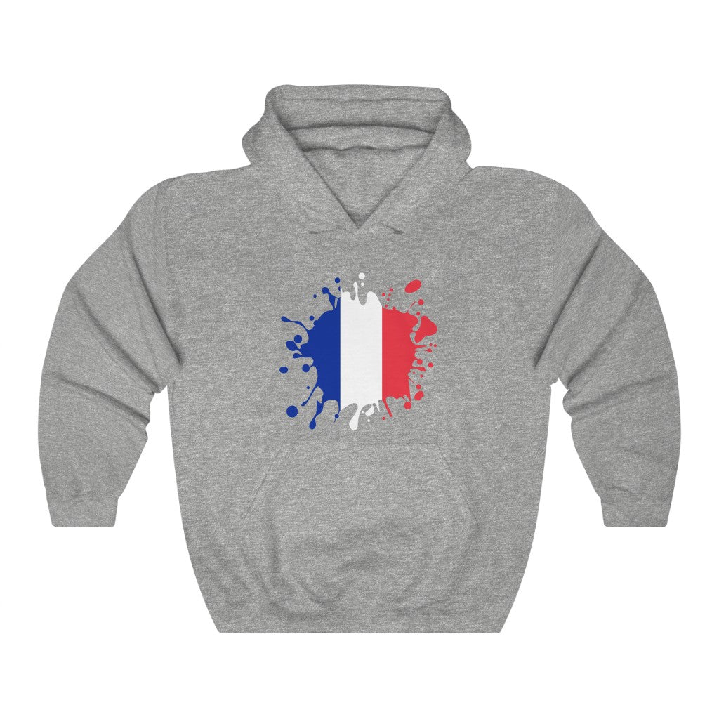 France Splat Flag Hoodie Sweatshirt - Unisex