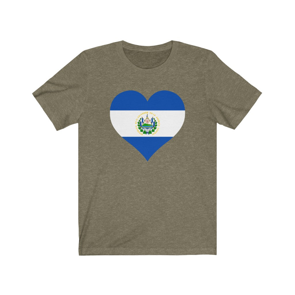 El Salvador Heart Flag Premium Tee - Unisex