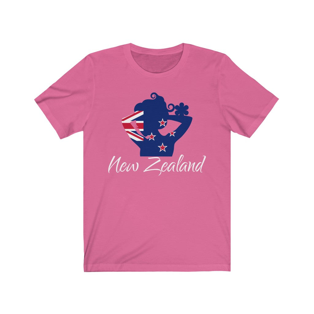 New Zealand Lady Flag Premium Tee 2 - Unisex