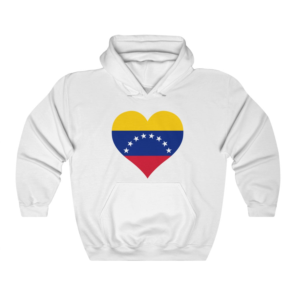 Venezuela Heart Flag Hoodie Sweatshirt - Unisex