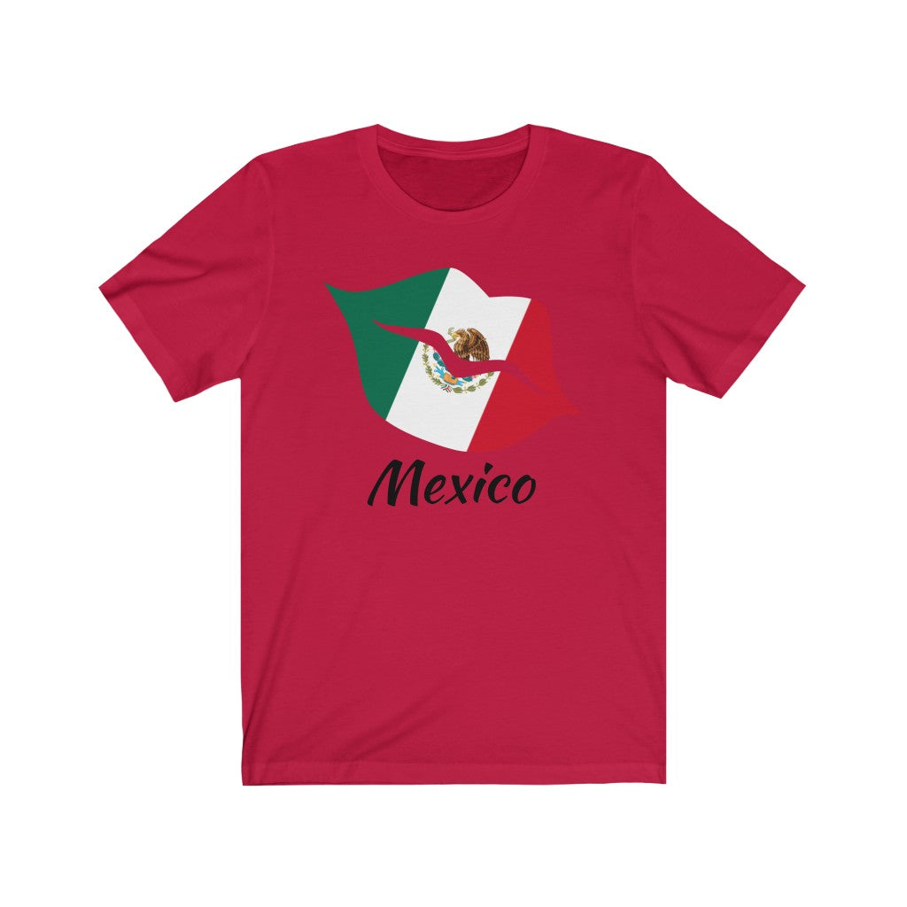 Mexico Lips Flag Premium Tee 1 - Unisex
