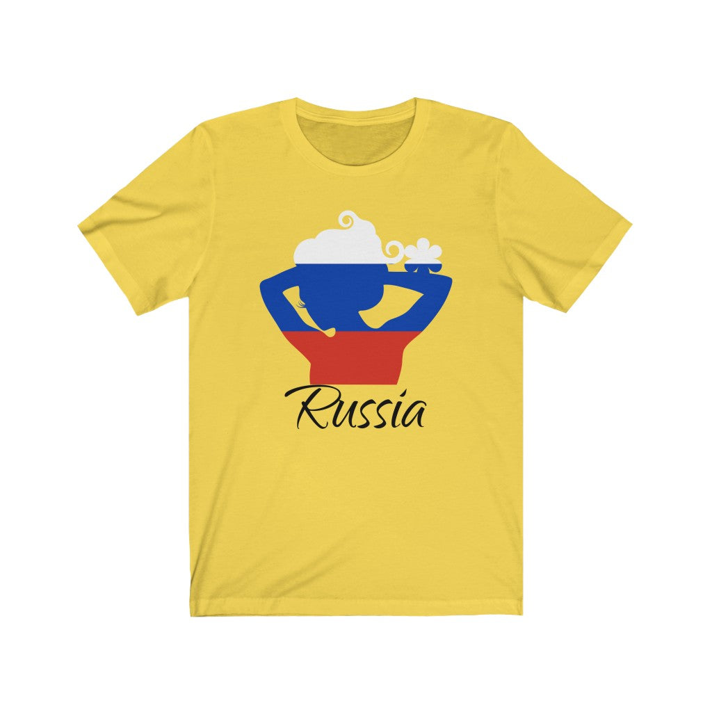 Russia Lady Flag Premium Tee 1 - Unisex
