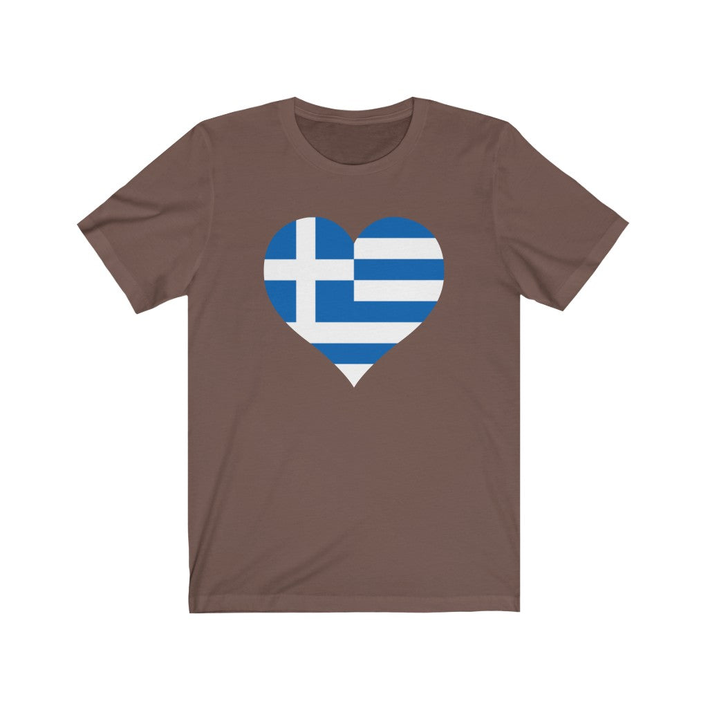 Greece Heart Flag Premium Tee - Unisex