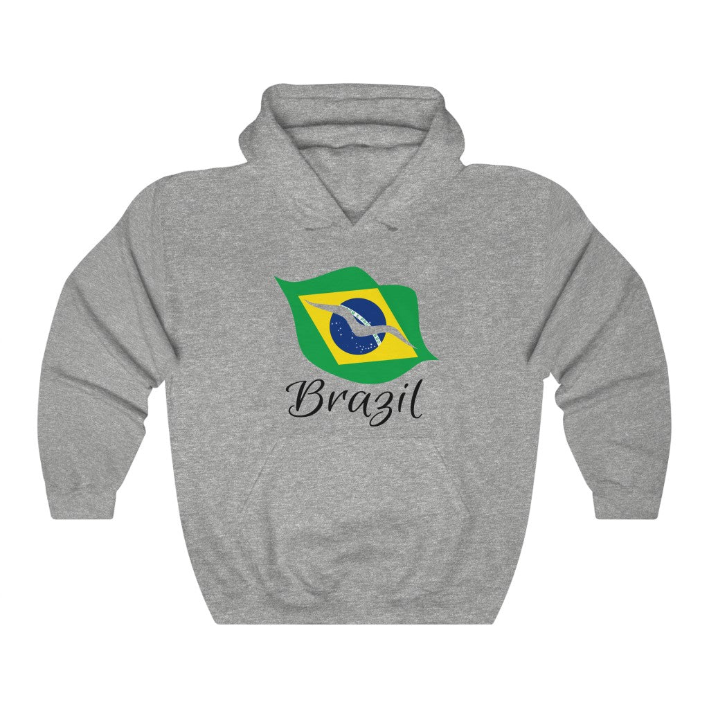 Brazil Lips Flag Hoodie Sweatshirt 1 - Unisex