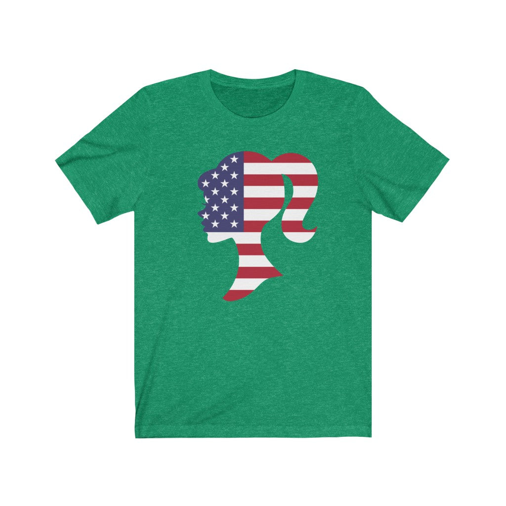 United States of America Girl Flag Premium Tee - Unisex