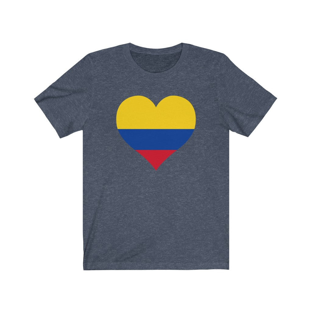 Colombia Heart Flag Premium Tee - Unisex