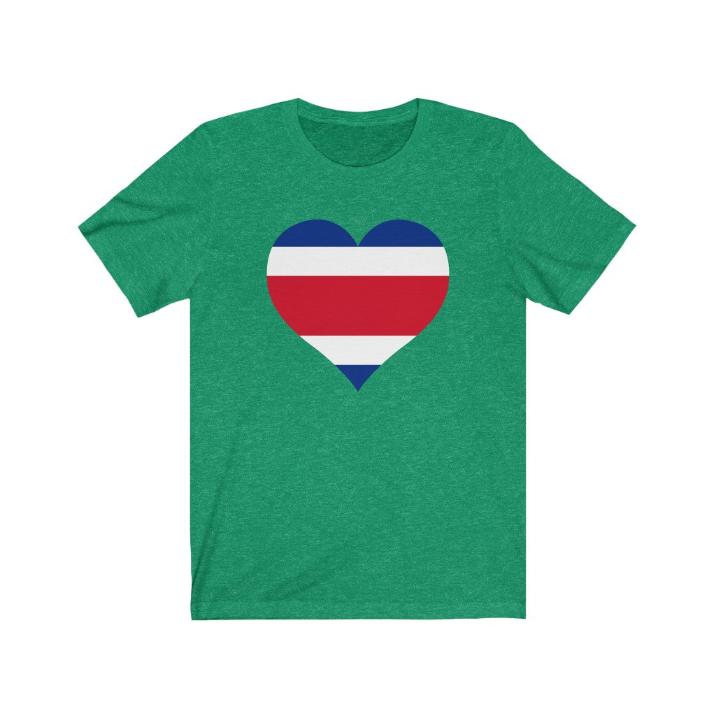 Costa Rica Heart Flag Premium Tee - Unisex