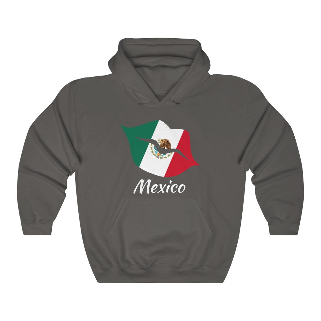 Mexico Lips Flag Hoodie Sweatshirt 2 - Unisex