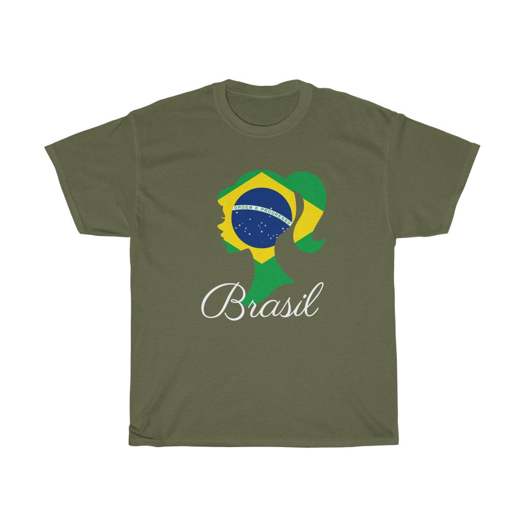 Brazil (Brasil) Girl Flag Standard Tee 2 - Unisex