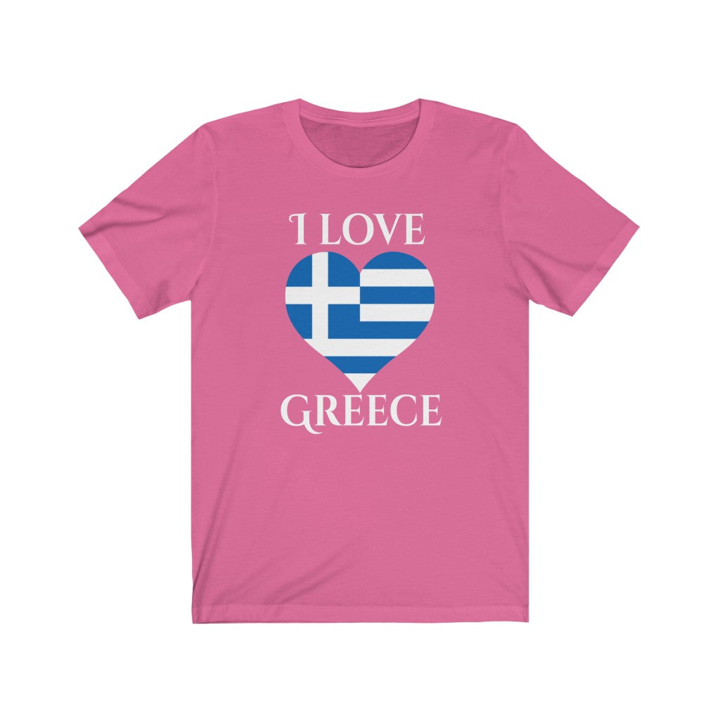 Greece Heart Flag Premium Tee 2 - Unisex