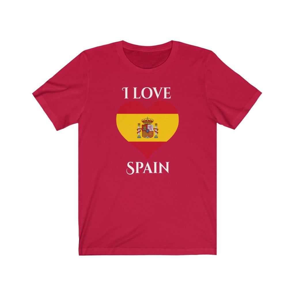 Spain Heart Flag Premium Tee 2 - Unisex