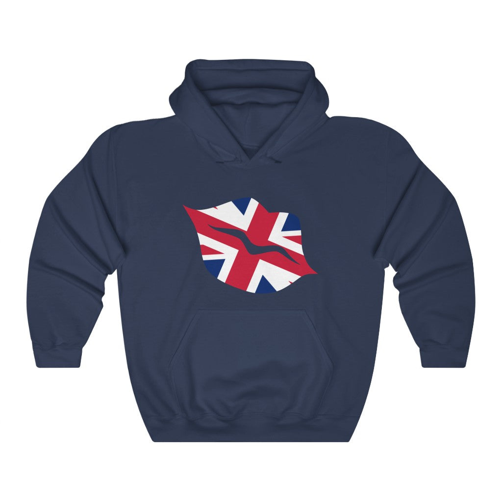 United Kingdom Lips Flag Hoodie Sweatshirt - Unisex