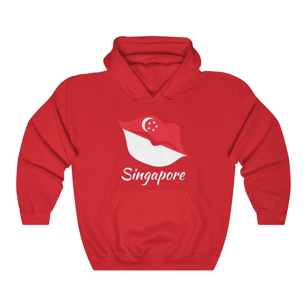 Singapore Lips Flag Hoodie Sweatshirt 2 - Unisex
