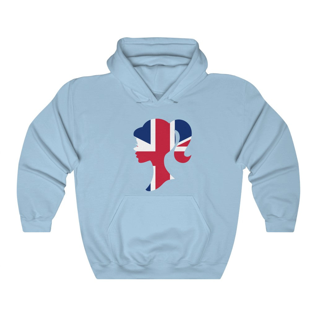 United Kingdom Girl Flag Hoodie Sweatshirt - Unisex