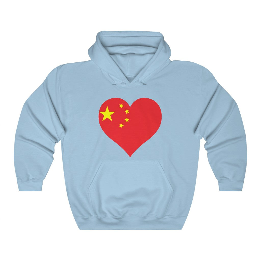 China Heart Flag Hoodie Sweatshirt - Unisex