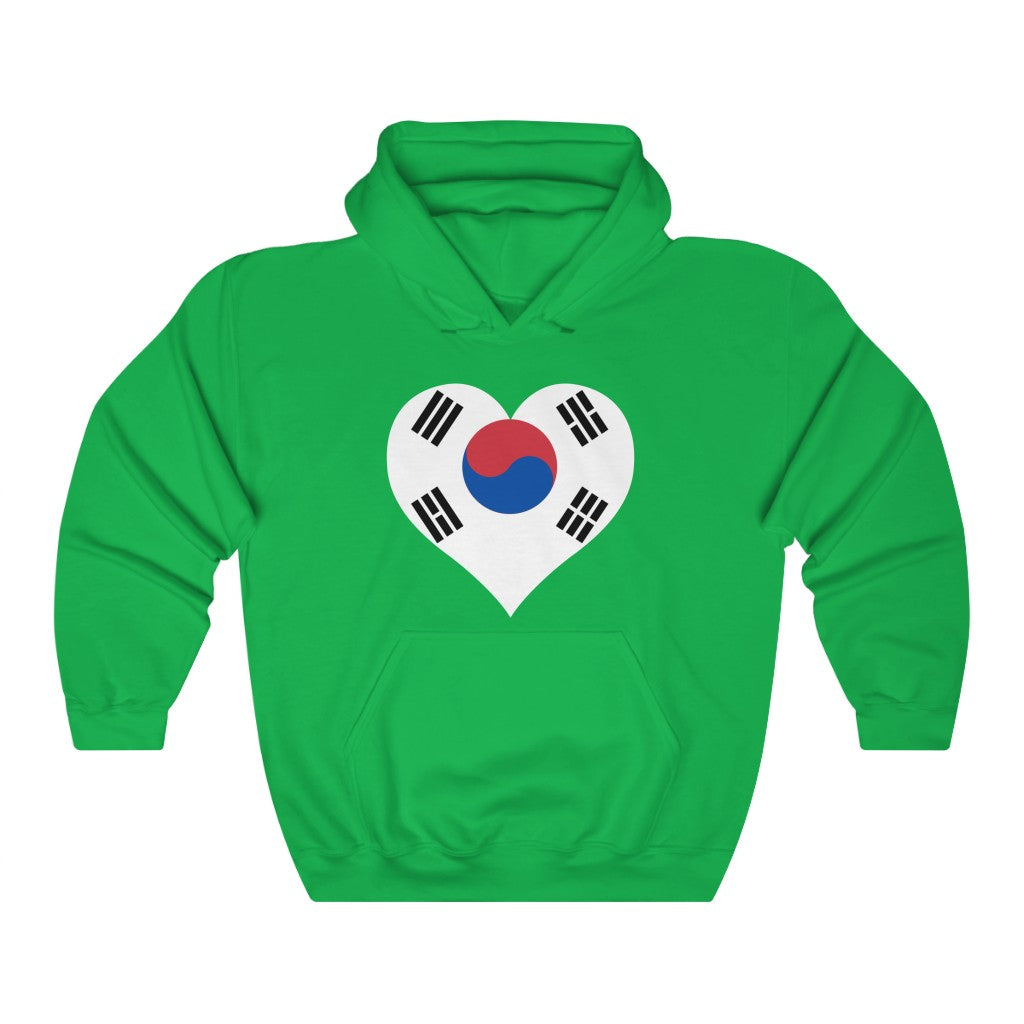 South Korea Heart Flag Hoodie Sweatshirt - Unisex