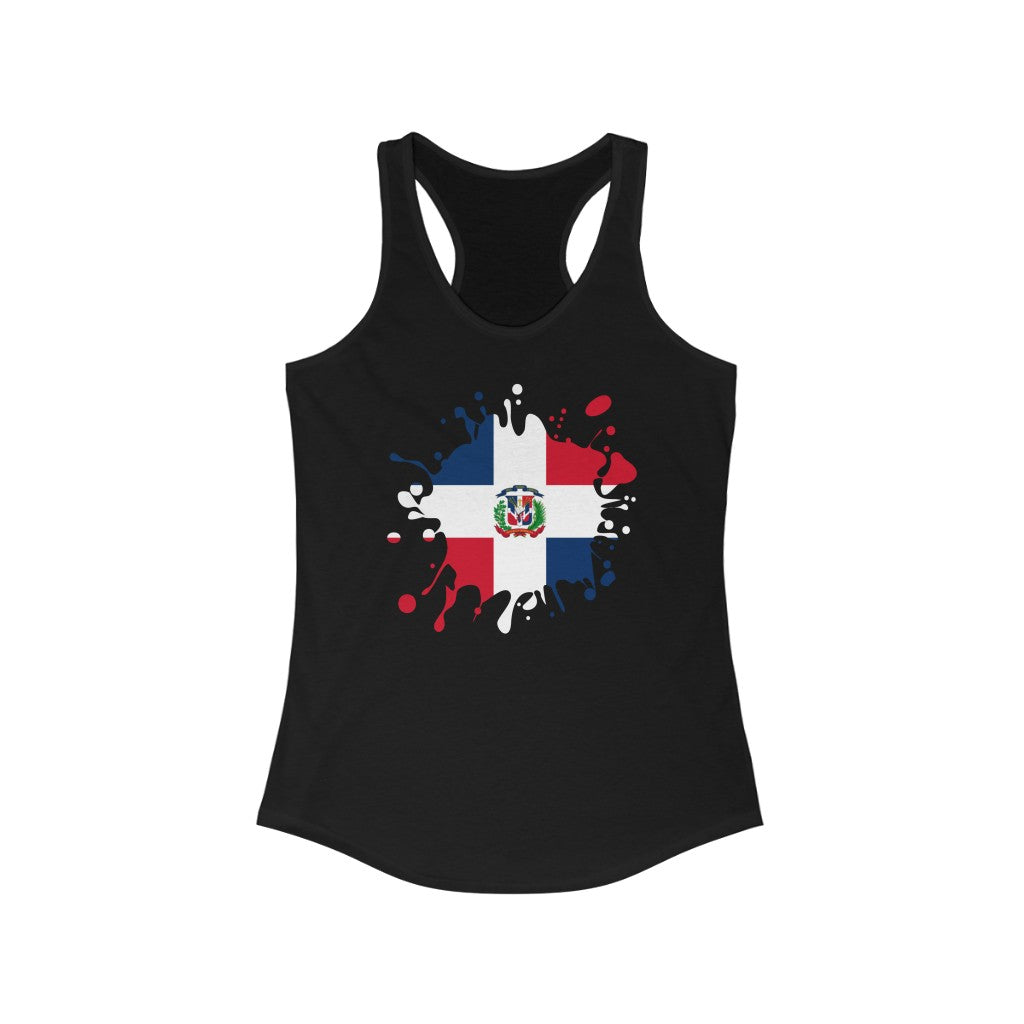 Dominican Republic Splat Flag Tank - Women