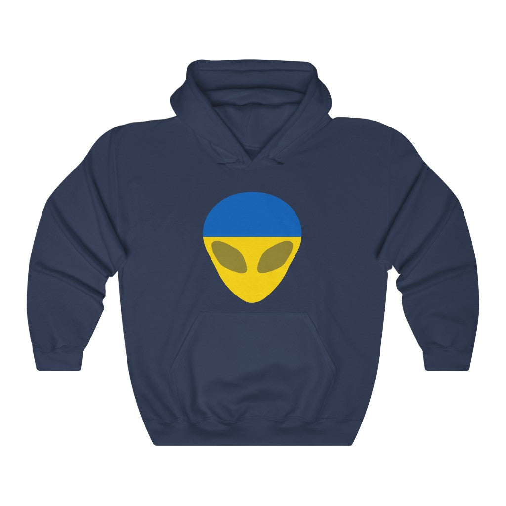 Ukraine Alien Flag Hoodie Sweatshirt - Unisex