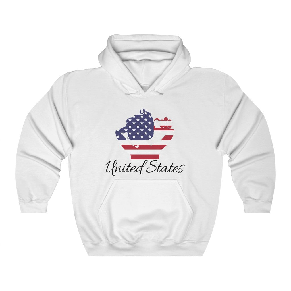 United States of America Lady Flag Hoodie Sweatshirt 1 - Unisex