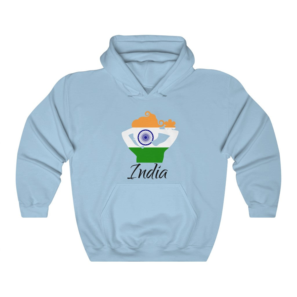 India Lady Flag Hoodie Sweatshirt 1 - Unisex