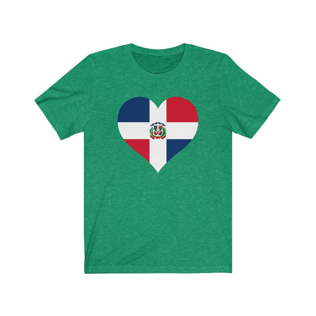 Dominican Republic Heart Flag Premium Tee - Unisex
