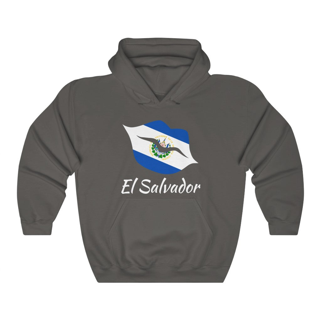 El Salvador Lips Flag Hoodie Sweatshirt 2 - Unisex