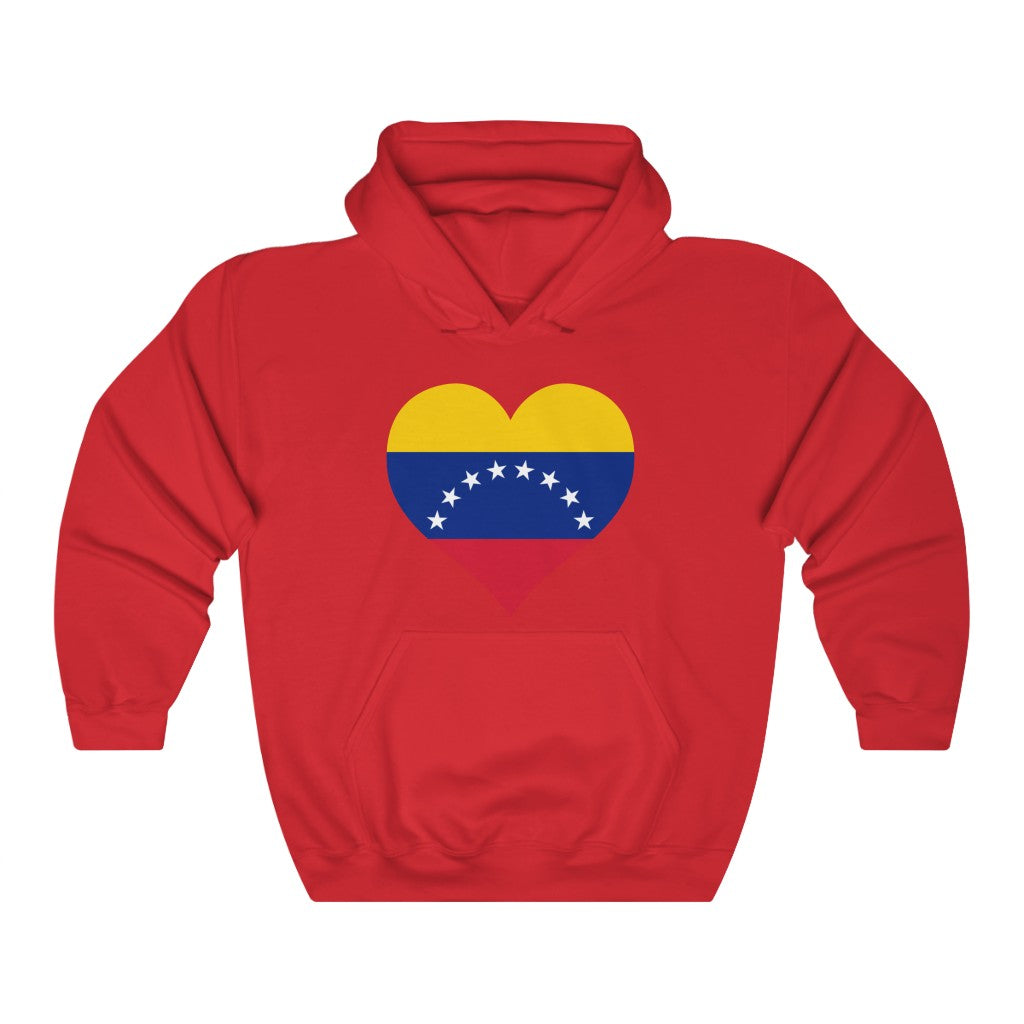 Venezuela Heart Flag Hoodie Sweatshirt - Unisex
