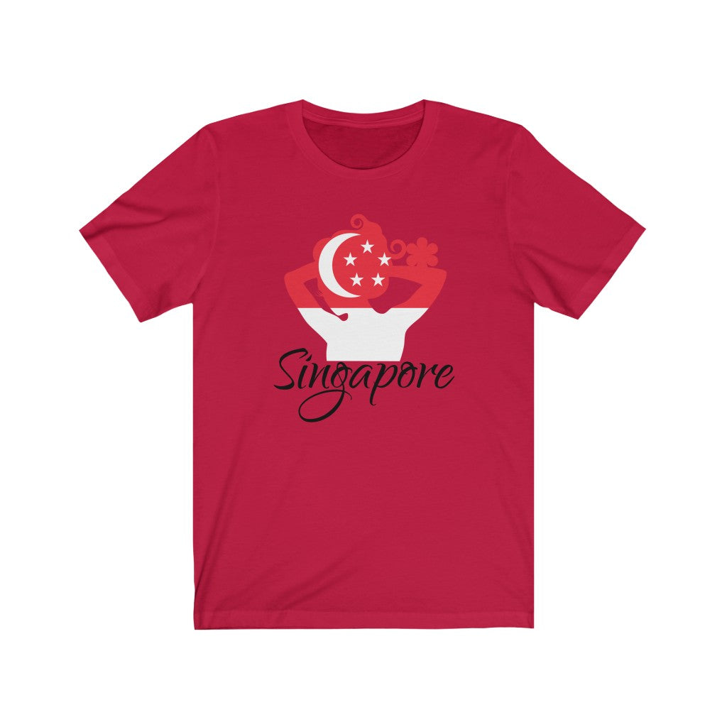 Singapore Lady Flag Premium Tee 1 - Unisex
