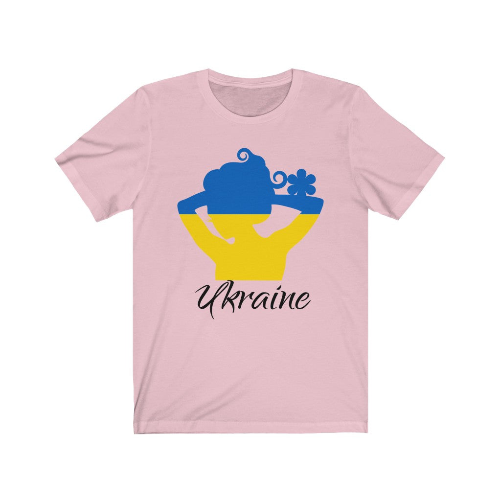 Ukraine Lady Flag Premium Tee 1 - Unisex