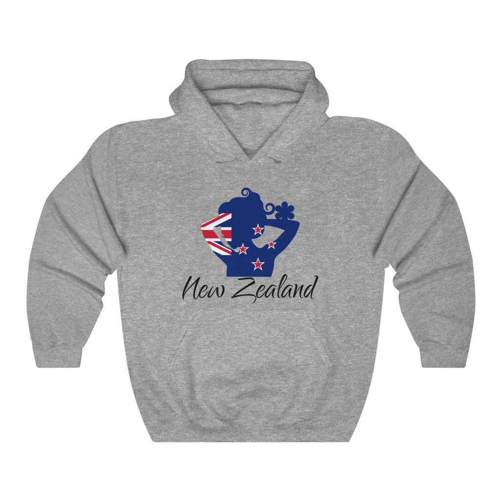 New Zealand Lady Flag Hoodie Sweatshirt 1 - Unisex