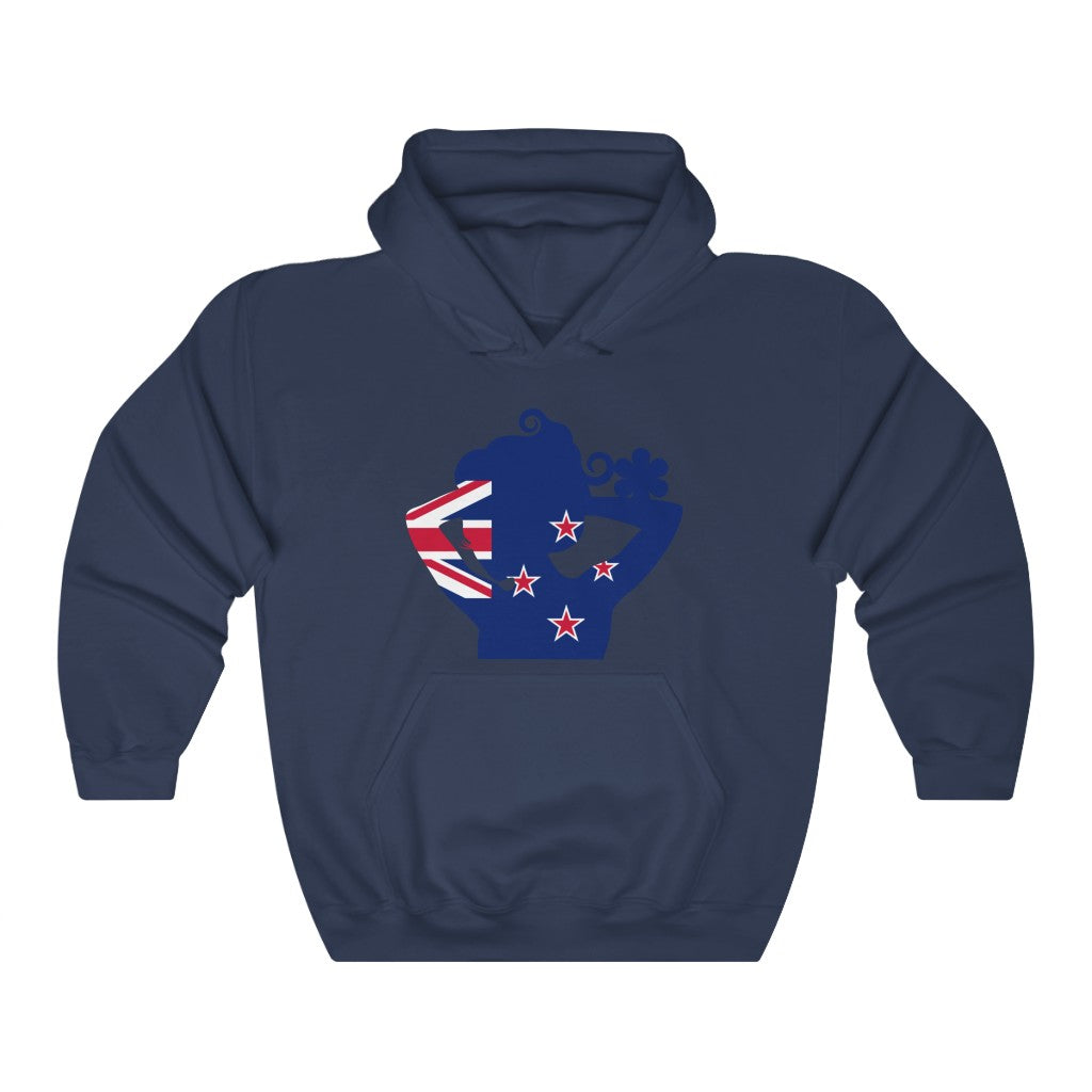 New Zealand Lady Flag Hoodie Sweatshirt - Unisex