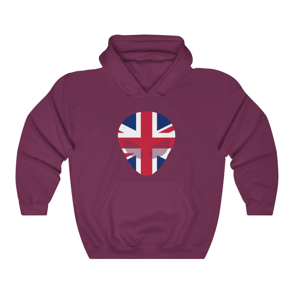 United Kingdom Alien Flag Hoodie Sweatshirt - Unisex