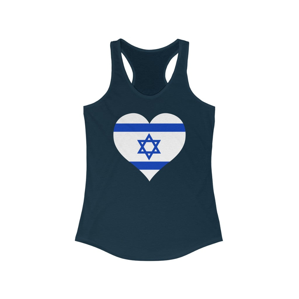 Israel Heart Flag Tank - Women