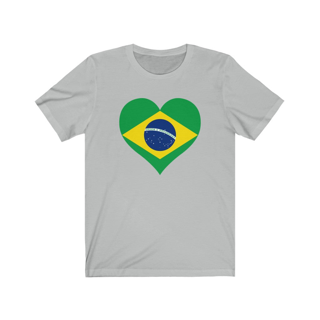 Brazil Heart Flag Premium Tee - Unisex